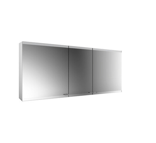 Emco asis evo Illuminated mirror cabinet, surface mounted model, 3 doors, 1600 mm