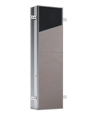 Emco asis module plus, WC module - flush-mounted model, with one glass shelf, one metal shelf, socke...