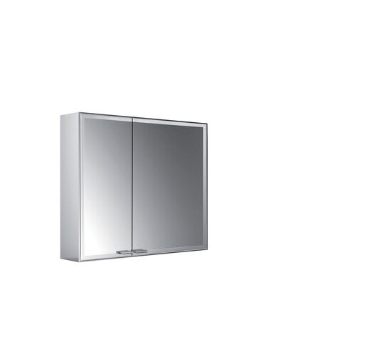 Emco asis prestige 2 illuminated mirror cabinet, surface-mounted model, 788mm, wide door right