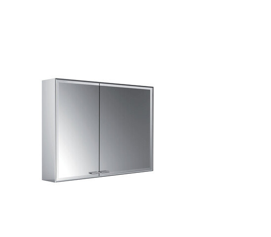 Emco asis prestige 2 illuminated mirror cabinet, surface-mounted model, 888mm, wide door right