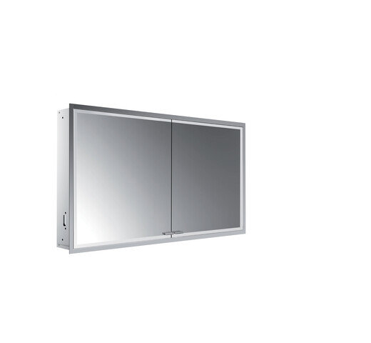 Emco asis prestige 2 illuminated mirror cabinet, flush-mounted model, 1215mm