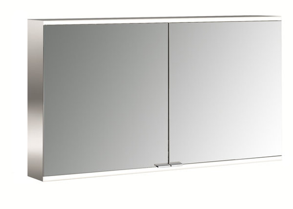 Emco prime 2 Illuminated mirror cabinet, 1200 mm, 2 doors, surface-mounted model, IP 20, without lig...