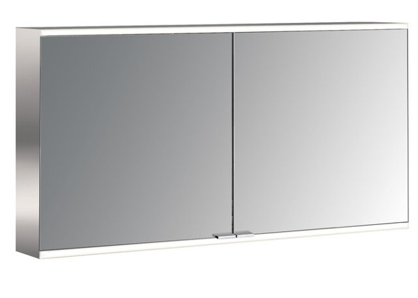 Emco prime 2 Illuminated mirror cabinet, 1300 mm, 2 doors, surface-mounted model, IP 20, without lig...