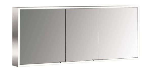 Emco asis prime illuminated mirror cabinet, surface mounted model, 3 doors, 1600mm