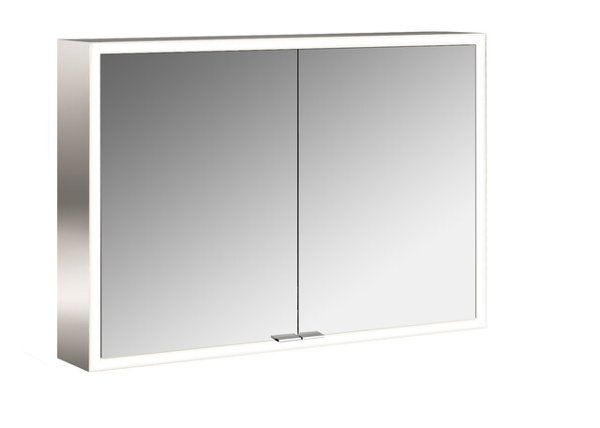 Emco asis prime illuminated mirror cabinet, surface mounted model, 2 doors, with light package, 1000mm