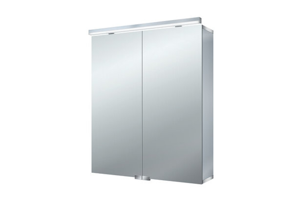 Emco asis pure LED light mirror cabinet, 2 doors, 600mm