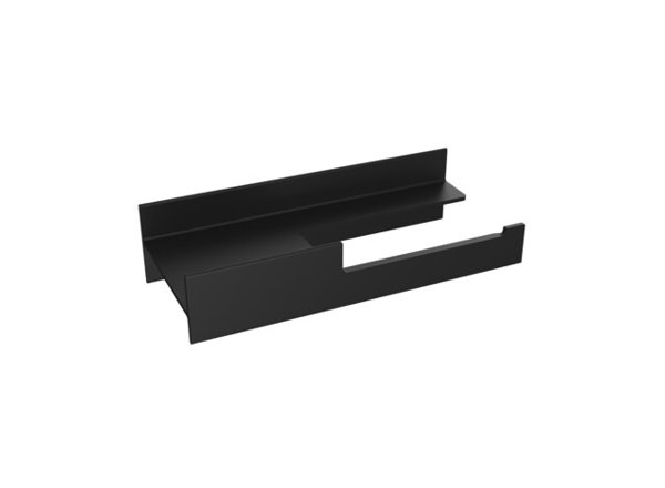 Emco aura paper holder, receptacle right, black matt, 850013400