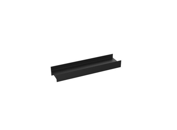 Emco aura shower rail, 400 mm, one drain channel, matt black, 854513401