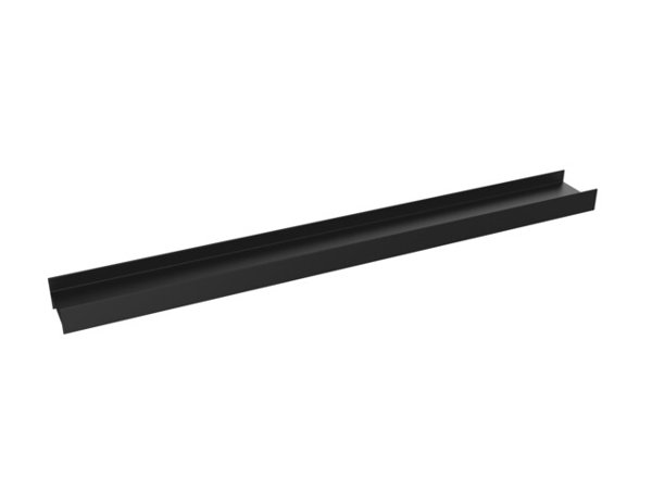 Emco aura shower rail, 1000 mm, three drain channels, black matt, 854513403