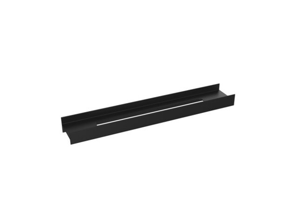 Emco aura bath/towel rail, 600 mm, slot centered, matt black, 856013400