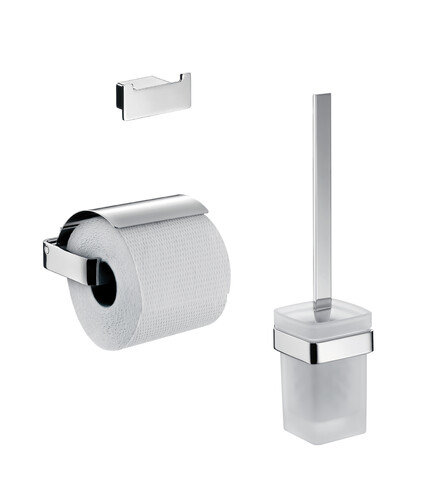 Emco loft toilet set, paper holder with lid, chrome, 059800100