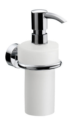 Emco rondo 2 liquid soap dispenser, plastic white, dosing pump plastic, approx. 245 ml