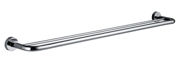 Emco rondo 2 double bath towel rail, chrome, 2 bars, 800 mm