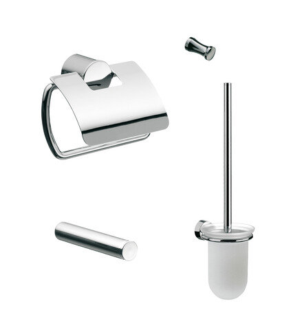 Emco rondo 2 toilet set, paper holder, spare roll holder, brush set, hook, 459800102