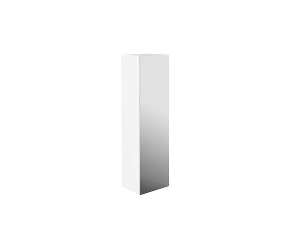 Emco evo tall cabinet, 1500mm, double mirror door, tip-on fitting, 4 glass shelves, LED interior light, 957950