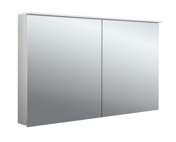 Emco flat 2 design LED illuminated mirror cabinet with light sail, 2 doors, 1200x711x113mm, 979706405