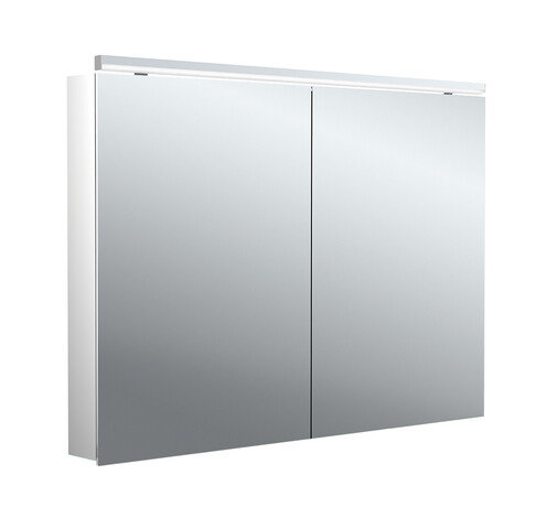 Emco flat 2 Classic LED illuminated mirror cabinet with top light, 2 doors, 1000x711x113mm, 979706504