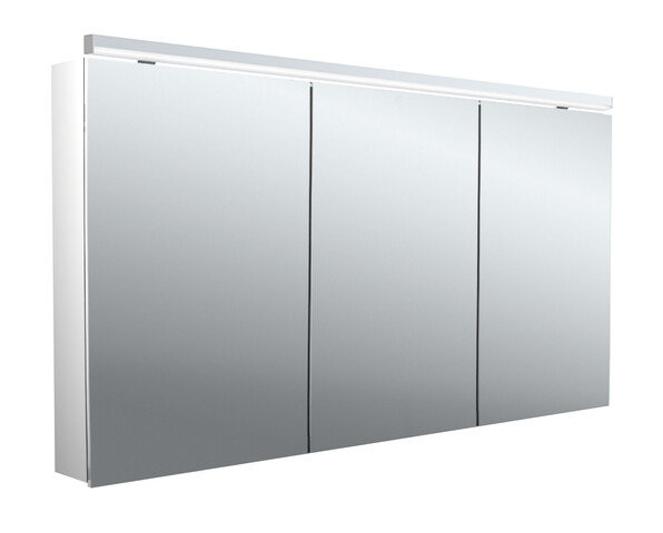 Emco flat 2 Classic LED illuminated mirror cabinet with top light, 3 doors, 1400x711x113mm, 979706506