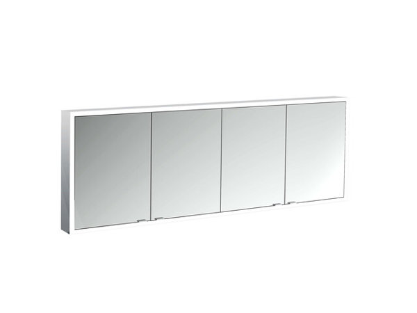 Emco prime Facelift illuminated mirror cabinet, 1800 mm, 4 doors, with mirrored side walls, surface ...