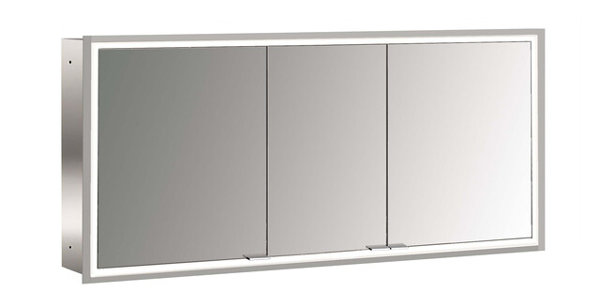 Emco prime Facelift illuminated mirror cabinet, 1400 mm, 2 doors, concealed model, 9497