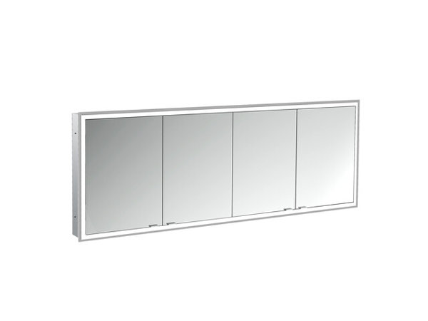 Emco prime Facelift illuminated mirror cabinet, 1800 mm, 4 doors, concealed model, 9497