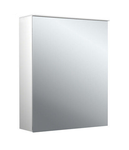 Emco pure 2 design LED illuminated mirror cabinet with light sail, 1 door hinges changeable, 600x711x153mm, 979705401