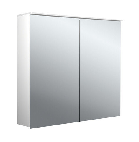 Emco pure 2 design LED illuminated mirror cabinet with light sail, 2 doors, 800x711x153mm, 979705403