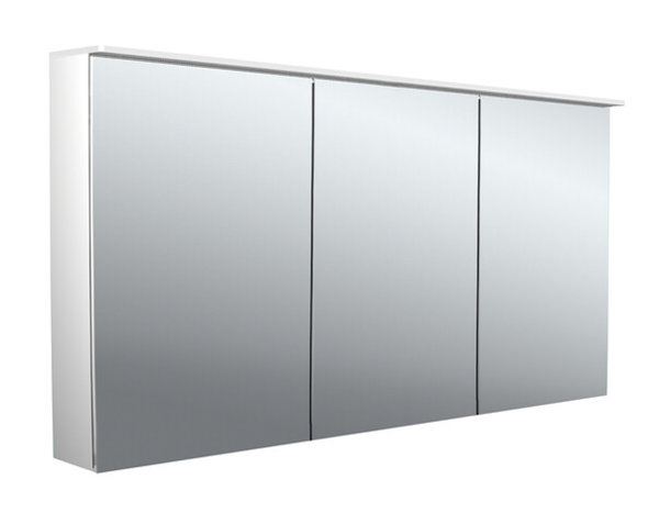 Emco pure 2 design LED illuminated mirror cabinet with light sail, 3 doors, 1400x711x153mm, 979705406