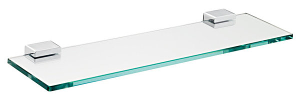 Emco system2 shelf, crystal glass clear, 500x100mm, chrome, 351000150