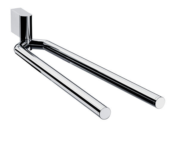 Emco system2 towel rail, swivel, 2-arm, 387mm, chrome, 355000139