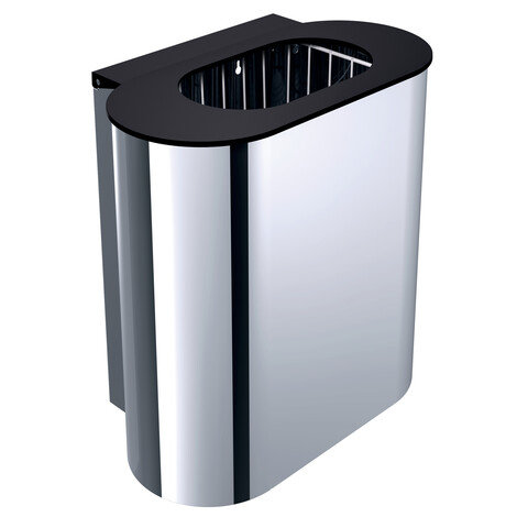 Emco system2 waste bin, 30 liters, chrome, wall model, 355300102