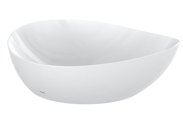 TOTO TA Countertop washbasin, without tap hole, with overflow, 460x420mm, Cefiontect, Linearceram, L4704E