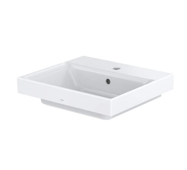 TOTO CS washbasin, 1 tap hole, with overflow, 500x450mm, Cefiontect, LW1215CKE