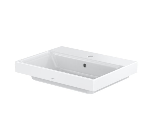 TOTO CS washbasin, 1 tap hole, with overflow, 600x450mm, Cefiontect, LW1216CKE