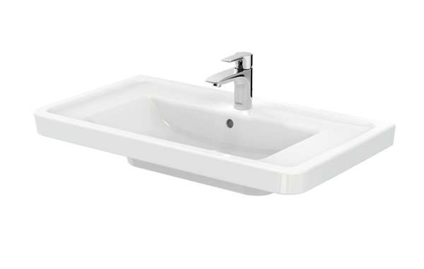 TOTO CF washbasin, 1 tap hole, with overflow, 854x483mm, Cefiontect, combinable with CF half column,...