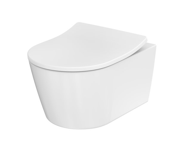 TOTO RP wall-mounted toilet, low-flush, for Washlet RG Lite with side connections, 380x540x335mm, CW552RY