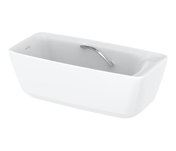 TOTO Floating bathtub, square, freestanding, 1700x800x575mm, with tub handles, Recline Comfort, PJY1...