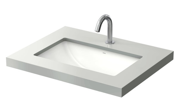 TOTO WU Vanity washbasin, without tap hole, with overflow, 590x380mm, square basin, LW1536Y