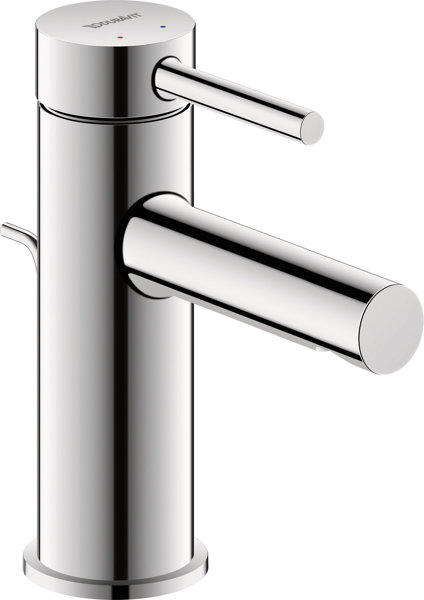 Duravit Circle single-lever basin mixer S, with pop-up waste, 100 mm projection, chrome, CE1010001010