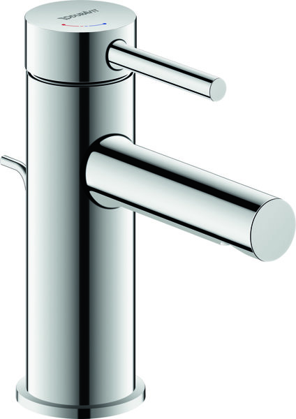 Duravit Circle single lever basin mixer, 100 mm projection, with pop-up waste, chrome, CE1011001010