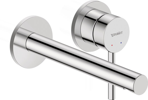 Duravit Circle single lever basin mixer, projection 200 mm, concealed, without pop-up waste, chrome,...