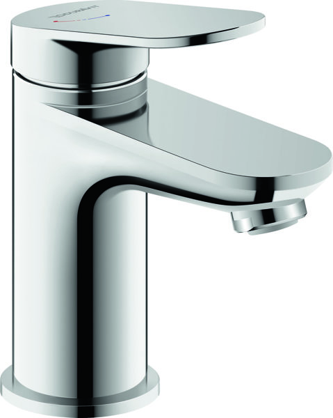 Duravit Wave single-lever basin mixer S, without pop-up waste, 95 mm projection, high-gloss chrome, WA1011002010