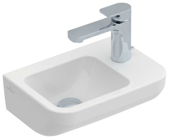 Villeroy und Boch Hand-rinse basin Architectura 437337 360x260mm, square, tap hole right, white