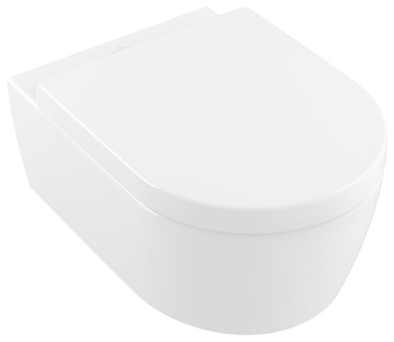 Villeroy & Boch Avento wall-mounted washdown WC, with WC seat, Combi-Pack 5656HR, DirectFlush (f...