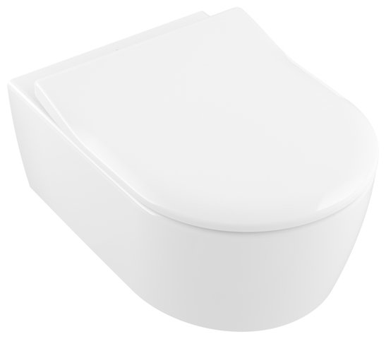 Villeroy & Boch Avento wall-mounted washdown WC, with WC seat Combi-Pack 5656RS, DirectFlush, wa...