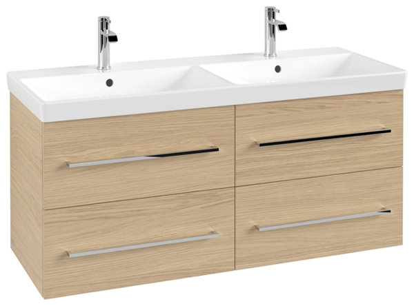 Villeroy & Boch Avento vanity unit A89300, 4 drawers, width 1180mm