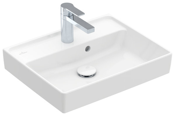 Villeroy & Boch Collaro hand-rinse basin, 500 x 400 mm, , with overflow, polished, 43345G