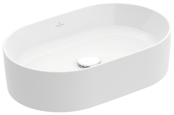 Villeroy & Boch Collaro countertop washbasin, 560 x 360 mm, without tap hole , without overflow,...