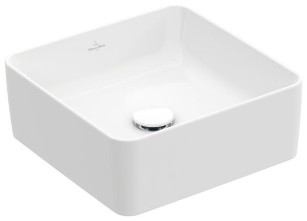 Villeroy & Boch Collaro countertop washbasin, 380 x 380 mm, without tap hole , without overflow, unground, 4A2138