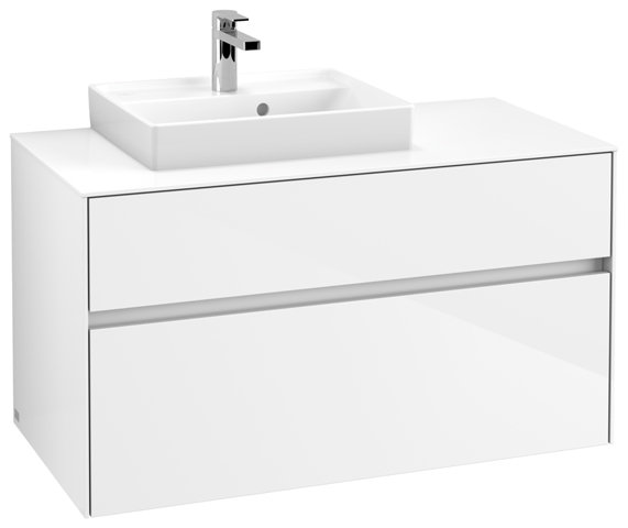 Villeroy & Boch Collaro washbasin cabinet 1000x548x500 mm, 2 drawers , for washbasin left, C01400